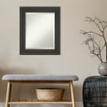 thumbnail image 4 of Amanti Art Beveled Bathroom Wall Mirror - Rustic Plank Espresso Frame Outer Size: 21 x 25 in, 4 of 5