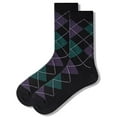 thumbnail image 6 of COUVER Mens Argyle Black Sky Navy Patterned Crew Socks 3 Pack Size 10-13 (Mens), 6 of 6