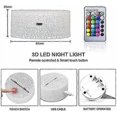 thumbnail image 4 of 3d Led Light Artwork Visual Effects Night Light Remote Control And 16 Colors Mood Light Festive Birthday Lights, 4 of 4
