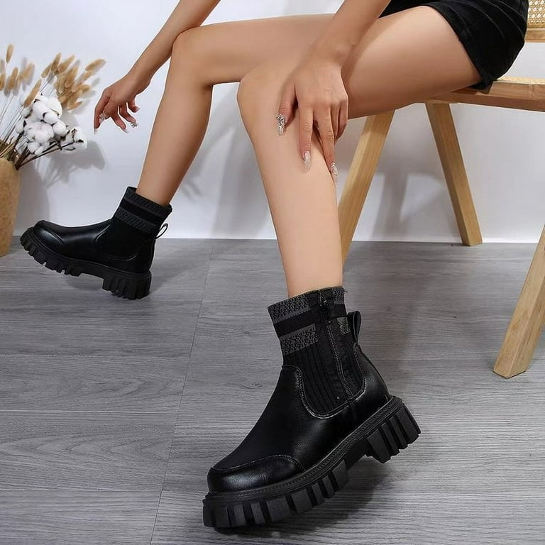 Black ankle boots outlet walmart