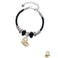 thumbnail image 2 of Delight Jewelry Goldtone Class of 2024 Heart Niece Celtic Knot Leather Bead Bracelet, 7"+2" Extender, 2 of 4