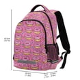 thumbnail image 2 of FORMRS Unisex Backpack Elementary School Travel Bookbag with Reflective Stripes, Pink Doughnuts, 2 of 7