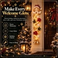 thumbnail image 6 of Clearance！Glowing Christmas Door Hanger, Warm Lighted Vertical Holiday Hanging Decor with Festive Accents for Front Door Side, Entryway and Wall, 6 of 9