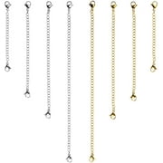 PAKAINN 8 Pcs Stainless Steel Necklace Extender Bracelet Extender Extender Chain Set 4 Different Length: 6 Inch 4 Inch 3 Inch 2 Inch