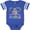 Football Blue and White, variant on Miami Beach Florida Cute Swimming Manatee Boys or Girls Baby Bodysuit