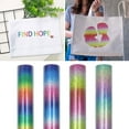 thumbnail image 3 of Colorful Rainbow Heat Transfer Vinyl Iron on Pattern Vinyl Glitter Film Decor for Clothes Bag Hat Pillow T-Shirt Fabric Decoration Supplies, 3 of 18