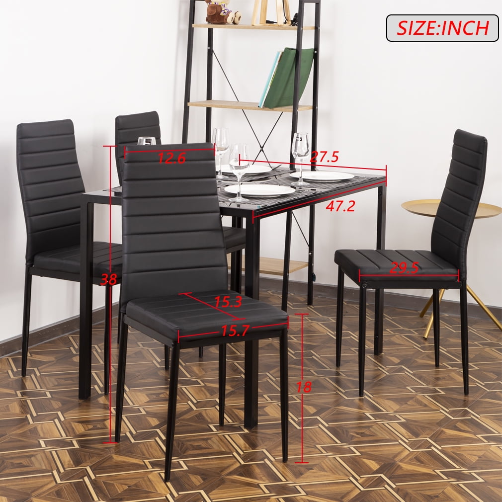 Dining Table Set Dining Room Table Set Dinner Table Dinette Sets For Small Spaces Dinning Table With Chairs Set Of 4 Kitchen Dining Table Set For Breakroom Home Furniture Rectangular Modern Leisure Walmart Com Walmart Com