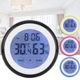 thumbnail image 2 of Gerich Digital Temperature Humidity Time Function Wall Clocks Backlight for Bedroom, 2 of 5