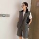 thumbnail image 3 of Nuevo vestido de verano de dos piezas con cuello de traje de rayas de Hong Kong Mori para mujer, 3 of 5