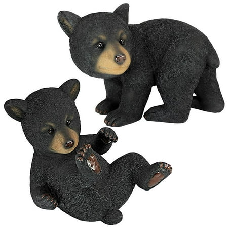 Design Toscano Roly-Poly Bear Cub Statues: Set of Two