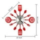 thumbnail image 2 of Relojes de Pared de Cocina Grandes de 16 Pulgadas con Cucharas y Tenedores, Reloj de Pared de Vajilla 3D, DecoracióN del Hogar (Rojo), 2 of 7