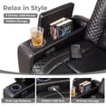 thumbnail image 4 of Bonzy Home Electric Recliner Set of 2 LED Lighting Adjustable Headrest with USB Ports and Cup Holders Home Theater Seating Reclining Chair Hidden Arm Storage, Black, 4 of 10