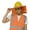 Orange, variant on 50 Pack Hard Hat Sun Shield, Full Brim Mesh Sunshade with Visor, High Visibility with Reflective Strip