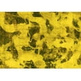 thumbnail image 1 of Ahgly Company Machine Washable Indoor Rectangle Abstract Yellow Modern Area Rugs, 2' x 5', 1 of 4