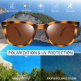 thumbnail image 4 of Gafas de sol Joopin Leopard cuadradas plegables marrones polarizadas, 4 of 6