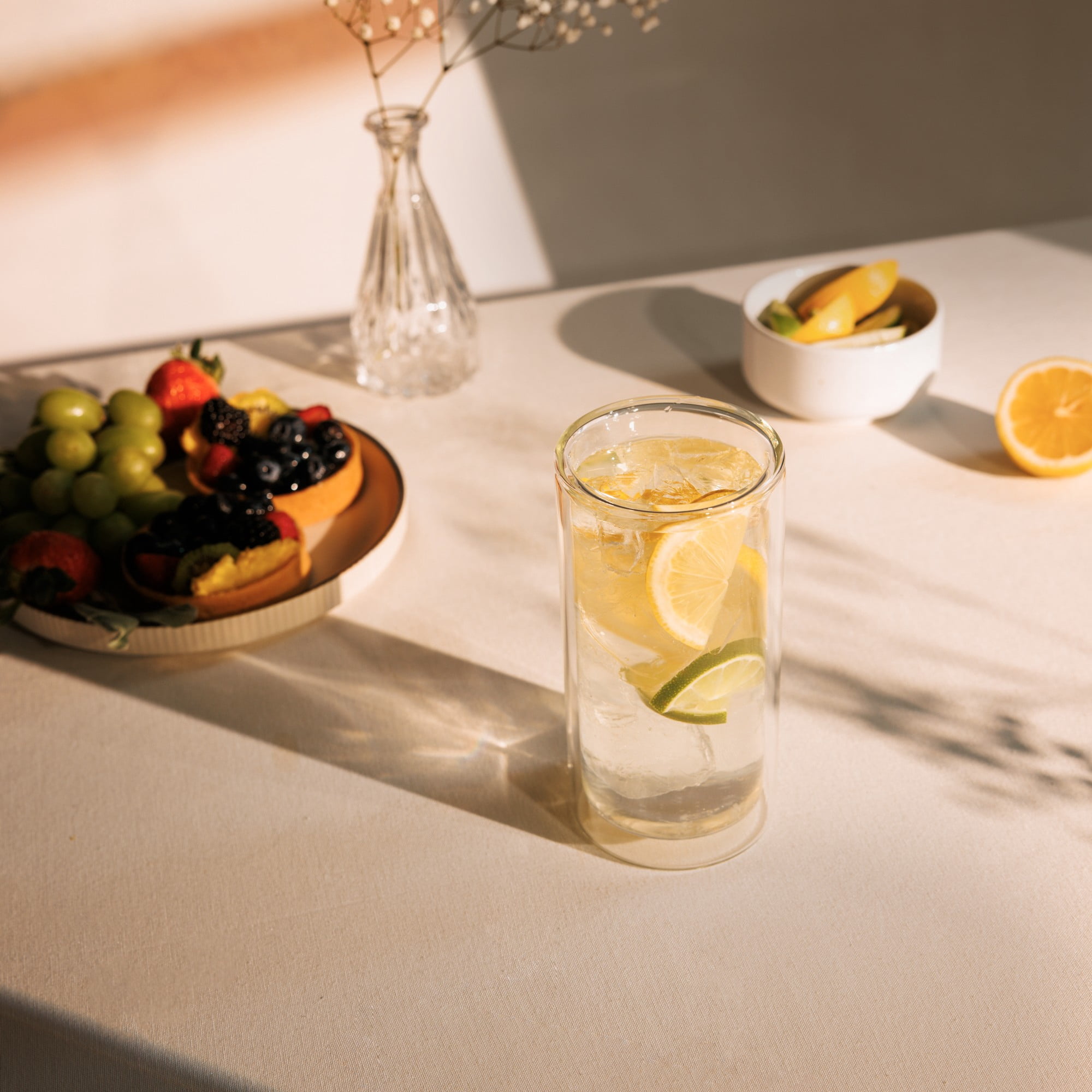 (2 pack) Thyme & Table 16 fl oz Clear Double-Wall Drinking Glass, 1 Piece