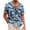 Navy Blue / White Leaf, variant on COOFANDY Mens Casual Button Down Shirt Short Sleeve Hawaiian Tropical Floral Shirt