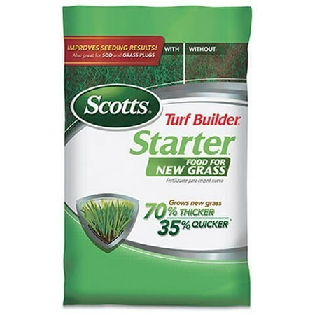 Scotts Turf Builder Starter Food for New Grass, 15 lb. - Lawn Fertilizer for Newly Planted Grass, Also Great for Sod and Grass Plugs - Covers 5,000 sq. ft.