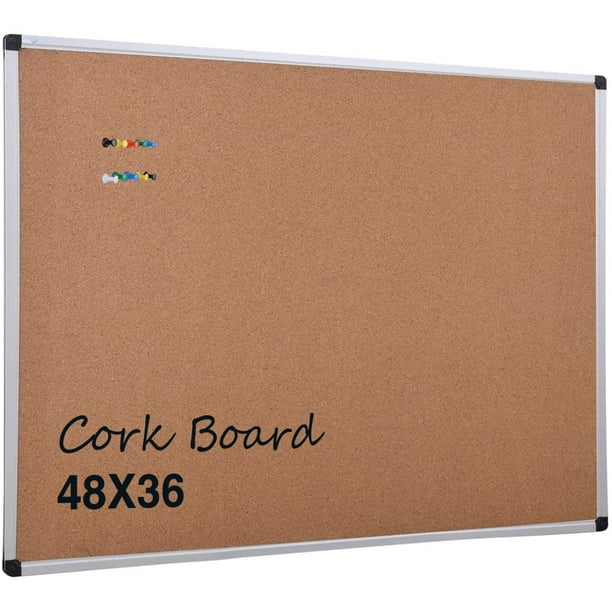 X Board Cork Board Bulletin Board for Wall, 48x36 inch Corkboard with
