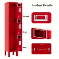 thumbnail image 6 of KAER Metal Locker with 3 Doors 66“ Storage Locker for Employees andstudent with Card Slot Lockable Steel Locker for School Gym Home Office Staff, 6 of 10