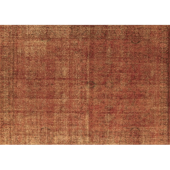 Ahgly Company Machine Washable Indoor Rectangle Oriental Brown Industrial Area Rugs, 7' x 9'