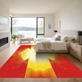 thumbnail image 3 of ODIKA 4'x6' Machine Washable Non-Slip Area Rug, Abstract Red High Traffic Rug, Red, 1070076, 3 of 7