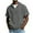 Gray, variant on Men's Solid Color Short Sleeve Hooded Crop Top with Zipper Mock Neck and Spread Collar for Casual Sports Active Fit Men's Polo Shirts