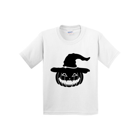 Trendy Usa Trendy Usa 969 Youth T Shirt Halloween Pumpkin Witch Hat Scary Xl White Walmart Com - pumpkin smile halloween t shirt black roblox