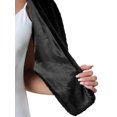 thumbnail image 5 of Chal de piel Sintética Allegra K para mujer estilo 20s, Estola Nupcial de Invierno Negro XL, 5 of 5