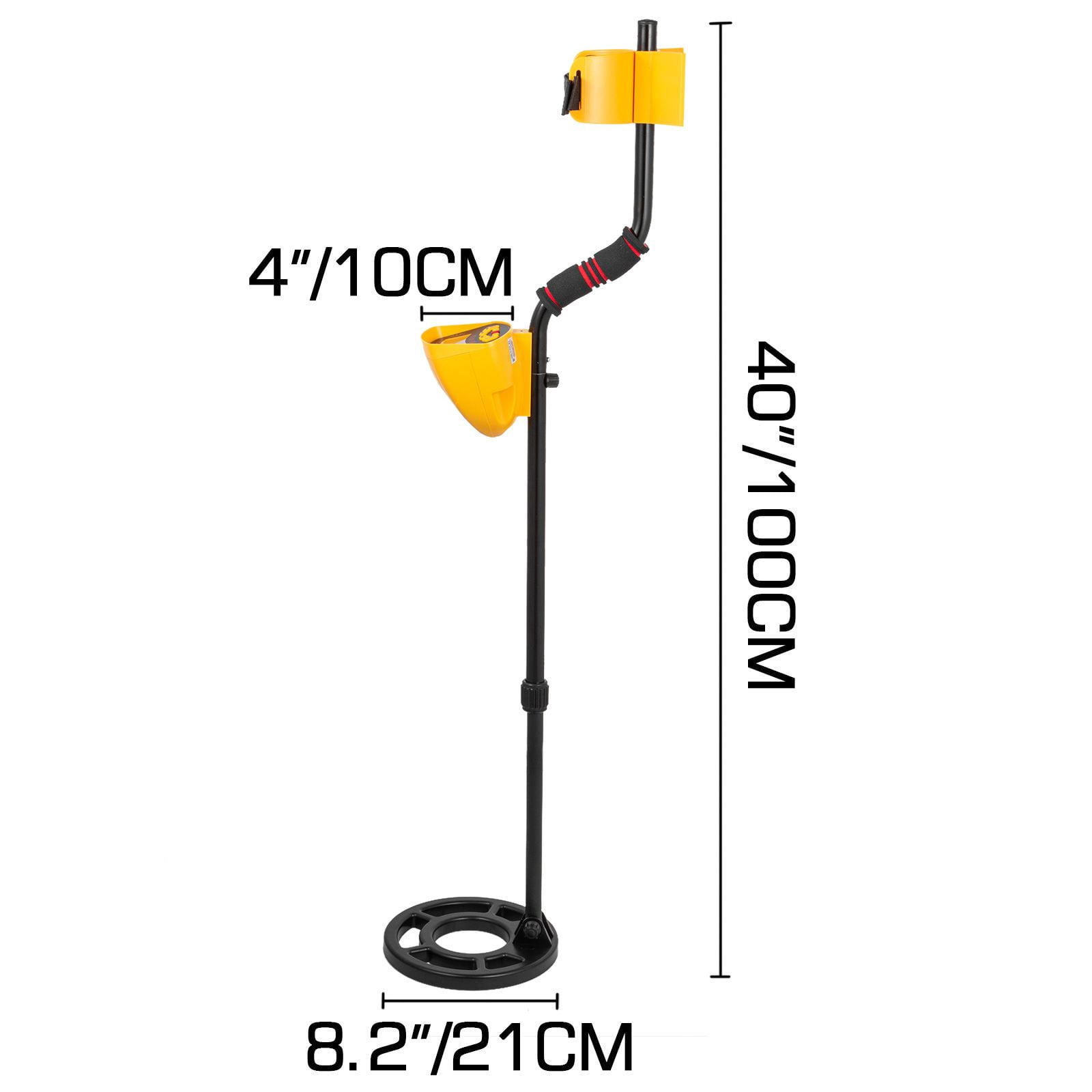 Professional Metal Detector with LCD Display, 2 Detection Modes, 8" Waterproof Coil, Adjustable 3.3-4.2ft, Headphone & Shovel Included, Treasure Hunting