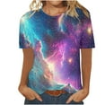 thumbnail image 5 of QATAINLAV Space Nebula Shirts for Women 3D Print Tops Universe Stars Tees Blouses 2025 Summer Short Sleeve T Shirts Daily Sales Purple XL, 5 of 6
