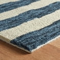 thumbnail image 5 of Dash & Albert Silas Stripe Hand Micro Hooked Wool Rug, 3' x 5', Navy, 5 of 8