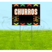 Fiesta Churros (18" x 24") Yard Sign, Includes Metal Step Stake
