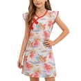 thumbnail image 2 of Afuyipoi Girls Sleeveless Sundress Size 1-12 A-Line Floral Print Button Front Cheongsam Dress for Kids Summer Beach Vacation Multicolor Size 2T, 2 of 6