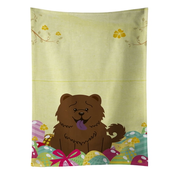 Carolines Treasures BB6141KTWL Easter Eggs Chow Chow Chocolate Kitchen Towel 15 X 28" multicolor