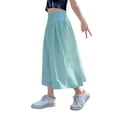 thumbnail image 4 of UJNDER Girls Lightweight and Skirt Combo Breathable Ice Silk Casual Loose Fit Girls Wide Leg Pants,Mint Green,5-6 Years, 4 of 4