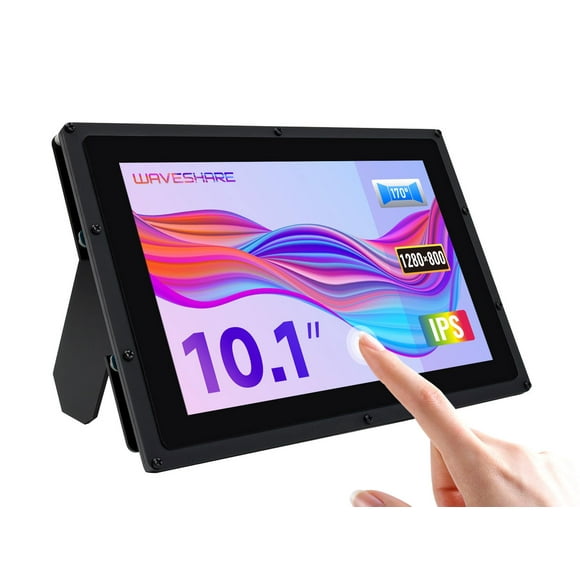 Waveshare 10.1 inch Capacitive Touch Screen LCD IPS Screen 1280x800 Hardware Resolution Supports Multi Mini-PCs and Multi Systems