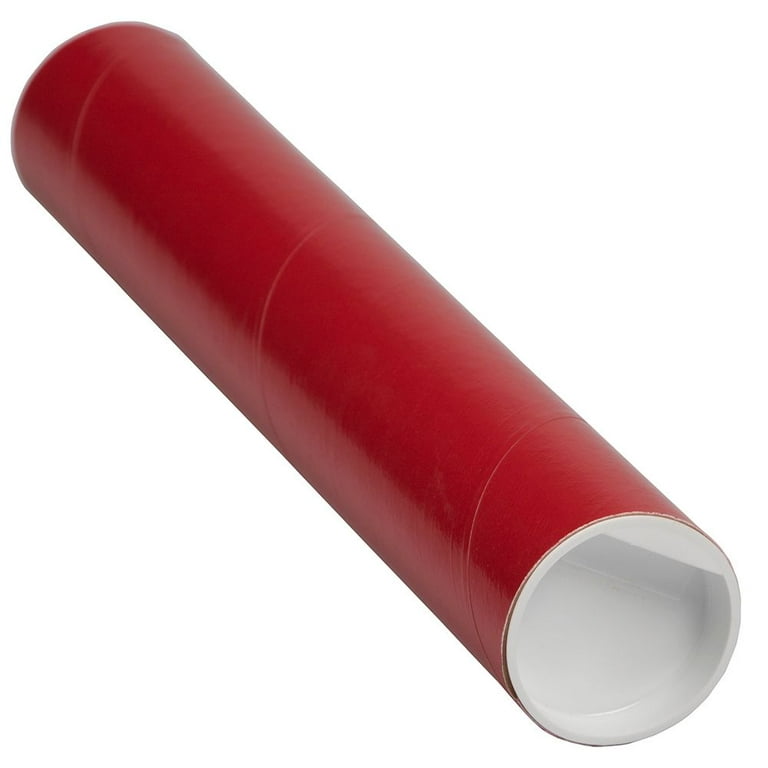 TubeeQueen Mailing Tubes with Caps, 1.5 inch X 24 inch usable length (15  Piece Pack)