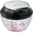 thumbnail image 1 of Mini Manual Stainless Steel Chopper - 5 Seconds - With Lid And Scraper - Blender Cuts Onions, Garlic, Herbs, 1 of 5
