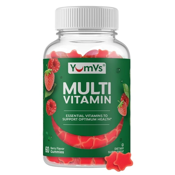 Multi Vitamin for Adults, Raspberry Flavor, 60 Jelly Vitamins, YumV's