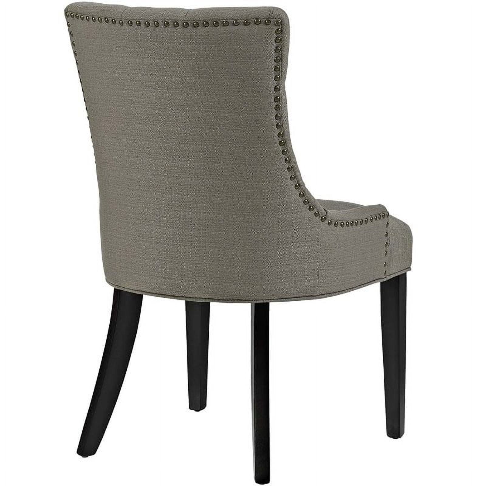 Modway Regent 20.5" Tufted Fabric and Solid Wood Dining Chair in Granite Gray