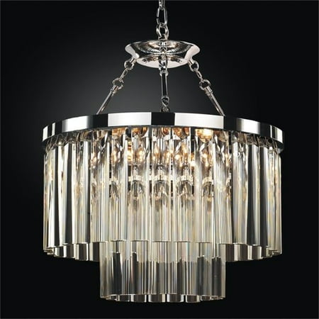 Glow Lighting Wind Chime 6-Light Crystal Chandelier