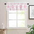 thumbnail image 7 of Christmas Snowflake Kitchen Curtains and Valances Set, Pink Snowflakes Winter Classic Texture Rod Pocket Window Valance Window Curtain Panels for Living Room Bedroom Laundry, 27.5x36in, 3 Pieces, 7 of 7