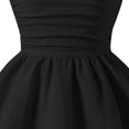 thumbnail image 6 of CCRFTGI Dresses for Kids Girls Size 10-12 Summer Sleeveless Tie Shoulder Flowy Cami Dress Ruched Girls Fashion Layered Ruffle Kawaii Short Smocked Summer Dresses Black 7-8 Years, 6 of 8