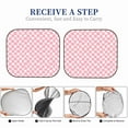 thumbnail image 6 of Fotbe Irregular Plaid 2-Piece Car Windshield Sun Shade | Sun Blocker for Car Windshield | Foldable Automotive Interior Accessories for Sun Protection-Small, 6 of 7