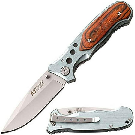 Pocket Folding Knife - Groomsmen Wedding Party Monogrammed (MT-423LBR)