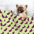 thumbnail image 2 of Purple Eggplant Pattern Dog Blanket Soft Warm Flannel Cat Blanket Great Pet Throw for Cats Puppy Small Medium Large Dog, 2 of 7