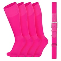 SUOSDEY Youth Baseball Socks and Belt Combo for Adult,Elastic Softball Belt and Socks for 7-16 Years Old and Adult Supplies