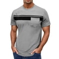 thumbnail image 3 of Tshirts Shirts for Men Pack Crewneck Classic Jersey Tee Loose Fit Undershirt Tee Tops Bulk Summer Soft Athletic Short Sleeve (Light Gray,M), 3 of 7