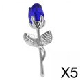 thumbnail image 1 of 5xFlor De Rosa De Cristal Regalo De Boda Regalo De Boda Navidad Romántico Para Mujer Su Abuela Azul Plateado, 1 of 10